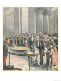 Buy Berget Carries out Experiments with Foucault's Pendulum at the Pantheon Paris at AllPosters.com