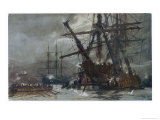 Buy In the West Indies Captain Hamilton Boards and Takes the "Hermione" from the Spanish at AllPosters.com