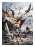 Buy German Ju-87 "Stukas" Dive- Bomb an Allied Convoy at AllPosters.com