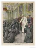 Buy Pope Pius X (Giuseppe Sarto) Pope and Saint Receiving Pilgrims from Lombardy at the Vatican at AllPosters.com