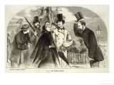 Buy Gentleman Raises His Hat to a Lady But the Gentlemen Accompanying Her Eye Him with Suspicion at AllPosters.com
