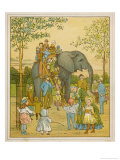 Buy Elephant Rides for Children at Regent's Park Zoo: The Passengers Mount by Ladder at AllPosters.com
