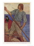 Buy Crusoe Rows out Tothe Wrecked Ship to Salvage as Much as He Can at AllPosters.com