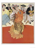 Buy Female Dancer Accompanied by Guitars and Singers Who Also Keep the Rhythm by Clapping at AllPosters.com