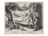 Buy When Aegina is Depopulated by a Plague King Aescus Asks Zeus to Turn the Ants into People at AllPosters.com