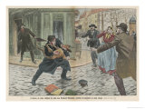 Buy At Cahors France a 16-Year Old Boy Grabs and Controls a Rabid Dog Which is Terrifying Passers-By at AllPosters.com