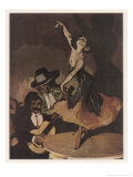 Buy Woman Dancing the Fandango on a Table to the Accompaniment of a Guitar at AllPosters.com