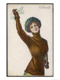 Buy Young Lady Waves a Sad Farewell to Her Soldier Lover as He Returns to the Front at AllPosters.com