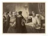 John Wyclif on His Sickbed at Oxford in 1378 the Religious Reformer is Assailed by Friars