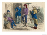 Buy Peasants Pause in Their Work to Listen to an Itinerant Musician at AllPosters.com