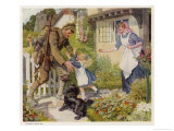 Buy Mother and Daughter are Overjoyed to See Their Loved One Return to His Happy and Beautiful Home at AllPosters.com