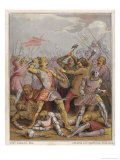 Buy King Henry V Engages in Hand-To- Hand Fighting on Foot Against the French Infantry at AllPosters.com