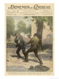 Buy The Police Chief of an Alabama Town Fights a Duel with a Colleague Tied to Each Other by the Wrist at AllPosters.com