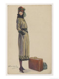 Buy Young Woman Showing the Barrel-Line Silhouette of the Period at AllPosters.com