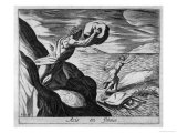 Polyphemus the Cyclops Jealous of the Happy Lovers Acis and Galatea Throws Boulders at Them