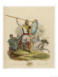 Buy An Anglo-Saxon Chief Goes into Action Wearing No Armour Beside His Helmet at AllPosters.com