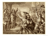 Buy Charles Raises His Standard Near Nottingham: The Future Charles II is at His Side at AllPosters.com