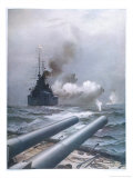 Buy In a Naval Engagement off Heligoland the "Lion" Sinks a German Cruiser at AllPosters.com