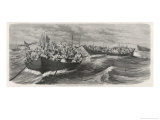 Buy Turkish Bashi-Bazouks Evacuate Montenegro Picturesquely in Barges Towed by Steamers at AllPosters.com
