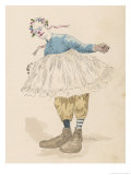 Buy Clown Wearing Very Large Shoes Flowers in His Hair Glasses and a Pink Tutu at AllPosters.com