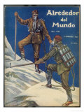 Buy Mountain Climbing at High Altitude Using Oxygen Masks with the Cylinders Strapped to Their Backs at AllPosters.com