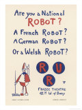 Buy Poster for a New York Production of Capeks Play Rossums Universal Robots at AllPosters.com