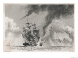 Buy French Sailing Vessel Has a Narrow Escape from a Thunderbolt During a Storm at Sea at AllPosters.com
