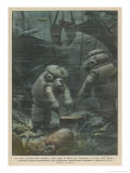 Buy Italian Divers Working at Brest France Explore the Wreck of the British Steamship Egypt at AllPosters.com