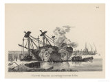 Buy Careening a Corvette: She is Laid on Her Side So That the Accumulation of Marine Rubbish at AllPosters.com