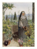 Clare of Assisi Tending to Plants