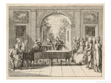 Five Instrumental Performers and a Singer Entertain an Aristocratic Audience in a Stately Home