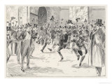 Buy Stockbrokers Dance for Joy at News of the Boers' Surrender in the War in Africa at AllPosters.com