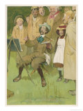 Crowd of Children and Adults Look Somewhat Surprised by What This Artist is Painting at His Easel!