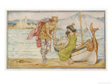 Buy "The Horse and the Sword" Sigurd Gives the Ring to Helga, an Icelandic Tale at AllPosters.com