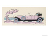 Buy Two Ladies Drive to the Beach in Their Renault 40Cv Petite Capote at AllPosters.com