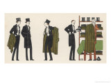 Buy Gentlemen in Evening Dress Queue to Collect Their Overcoats from the Cloakroom at AllPosters.com