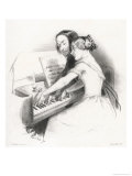 Buy Pupil and Her Teacher Try Their Hands on a Sonata for Twenty Fingers at AllPosters.com