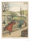 Buy Two Children Watch the Arrival of the Tra at AllPosters.com