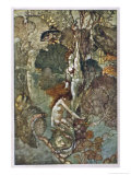 Buy The Little Mermaid Hugs the Statue of the Prince at AllPosters.com