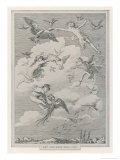 Buy Peter Pan, The Children Snatch Food from the Mouth of Birds as They Fly at AllPosters.com