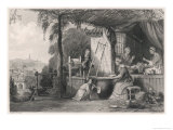 Buy Women Destroying the Chrysalides and Reeling the Cocoons While Their Children Play Nearby at AllPosters.com