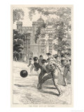 At Rugby School Boys at Rugby School Play Rugby Football in the School Grounds