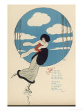 Buy Young Lady Ice Skates on a Winter Day with Blue Sky at AllPosters.com