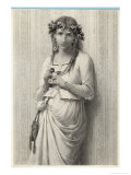 Buy Hamlet, Portrait of Ophelia Wearing a White Dress and a Flower Garland in Her Hair at AllPosters.com