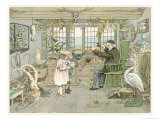 Buy The Taxidermist Chats to Two Young Customers While He Stuffs a Pheasant at AllPosters.com