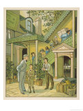 Buy Party of English Tourists Arrive at a Country Hotel at AllPosters.com