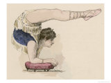 Buy Female Acrobat Rests Her Forearms on a Rolling Cushion at AllPosters.com