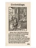 Buy Goldsmith Beats out Gold Leaf Which is Then Stored Between Paper by His Colleague on the Right at AllPosters.com