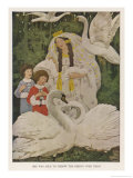 Buy The Queen, Falsely Accused, is About to be Burned for Murder When Six Swans Return to Human Shape at AllPosters.com