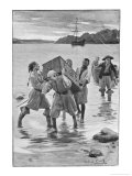 Buy Captain Kidd Lands with His Crew and Treasure at AllPosters.com